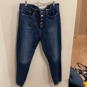 High rise skinny jeans